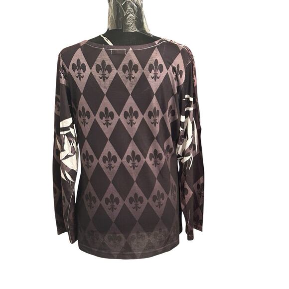 Under Glass “Who Dat” New Orleans Themed Sequined Blouse Women’s Medium - Picture 7 of 10